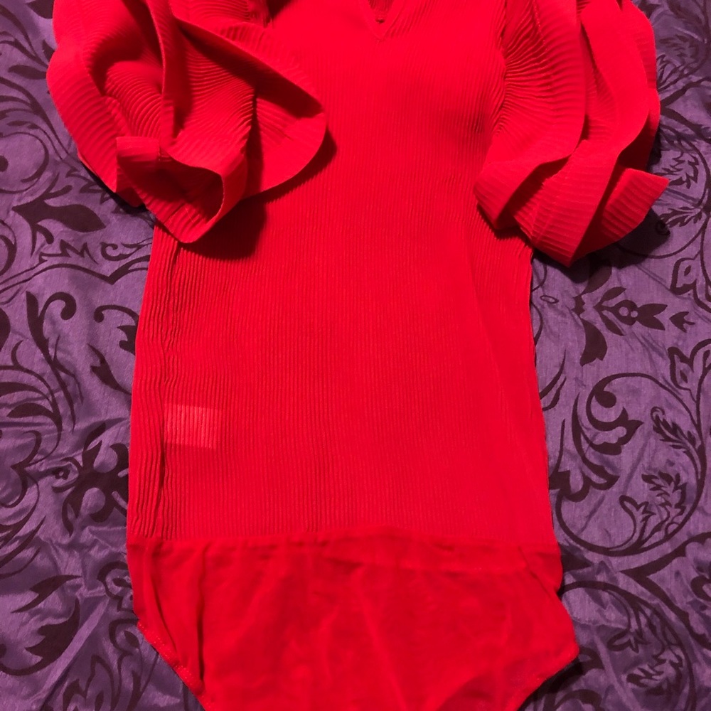 Brand new red body suit